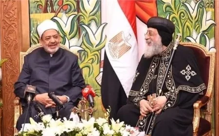 تهنئة عيد الفطر من البابا تواضروس الثاني تعكس روح الأخوّة الوطنية مع الشيخ الطيب