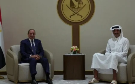 أمير قطر يؤكد أهمية تعزيز المشاورات المصرية القطرية في المرحلة القادمة