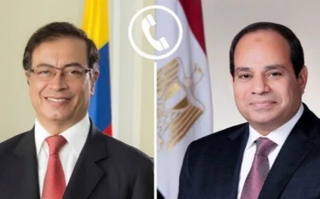 الرئيس السيسي يستقبل مكالمة هاتفية من رئيس كولومبيا لتعزيز فرص التعاون المشترك