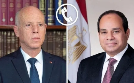 الرئيس السيسي يتلقى تهنئة هاتفية من الرئيس التونسي بمناسبة عيد الفطر المبارك