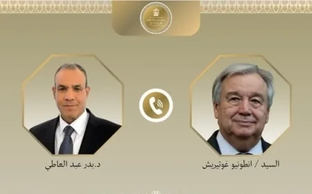 وزير الخارجية يلتقي مع سكرتير عام الأمم المتحدة لمناقشة تطورات الأوضاع في الشرق الأوسط