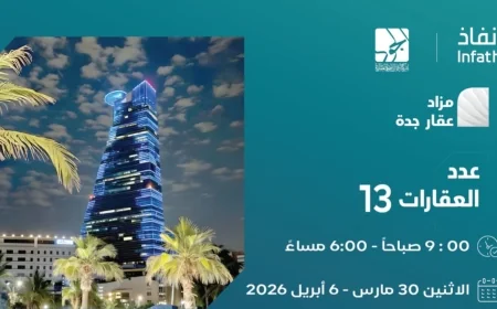 انطلاقة استثمارك المثالي: كل ما تحتاج معرفته عن مزاد عقار جدة الإلكتروني الجديد