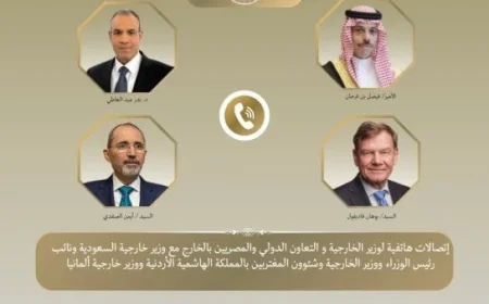 وزير الخارجية يعزز جهوده الدبلوماسية مع نظرائه في ألمانيا والسعودية والأردن والمفوضية الأوروبية لبحث حلول خفض التصعيد الإقليمي