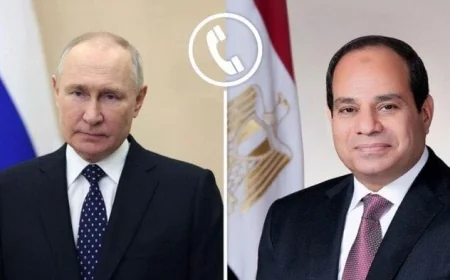 السيسي وبوتين يدعوان لتهدئة الأوضاع ووقف النزاعات في الشرق الأوسط