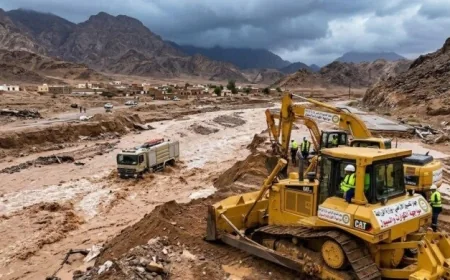 وزارة الزراعة تستأنف فتح طرق تجمع النهايات في سيناء بعد الأضرار الناتجة عن السيول