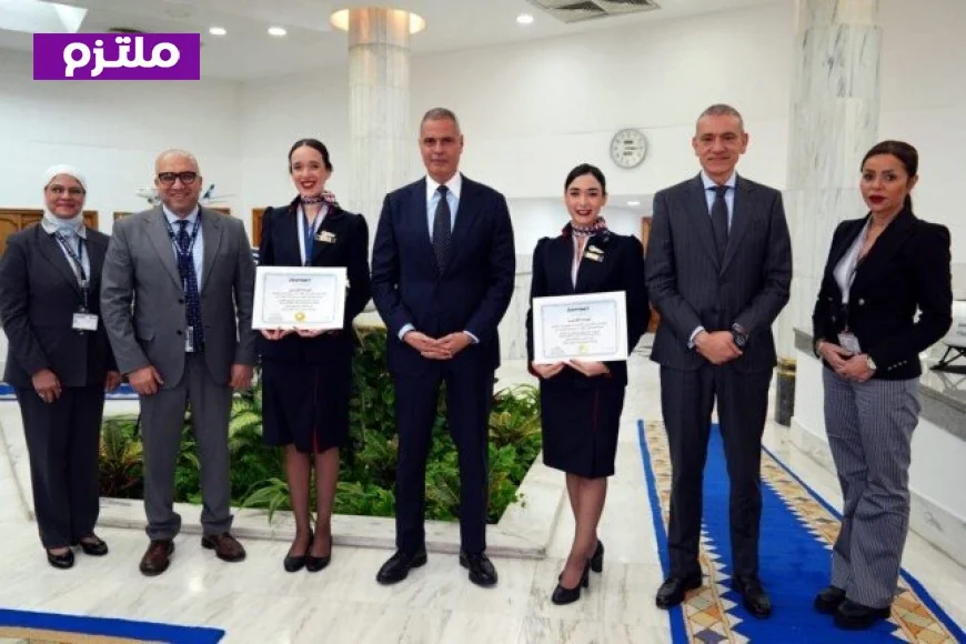 مصر للطيران تكرم مضيفتين جويتين بمناسبة موقفهما الإنساني الرائع