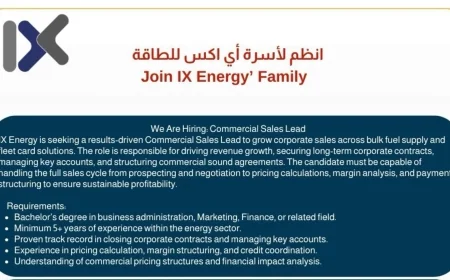 أي أكس للطاقة تعلن عن وظائف شاغرة في مسقط بمجالي المالية والمبيعات بمزايا تنافسية