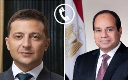 الرئيس السيسي وزيلينسكي يتفقان على خفض التصعيد الإقليمي ويستعرضان آخر مستجدات الأزمة الأوكرانية في اتصال هاتفي