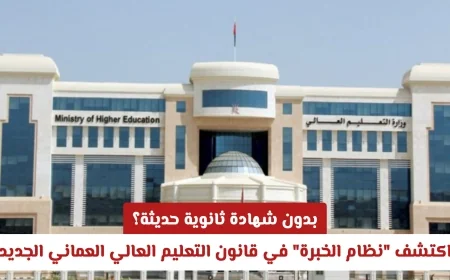 بدون شهادة ثانوية حديثة اكتشف نظام الخبرة في قانون التعليم العالي العماني الجديد