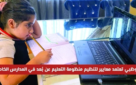 أبوظبي تعلن عن معايير صارمة لتنظيم التعليم عن بُعد بالمدارس الخاصة