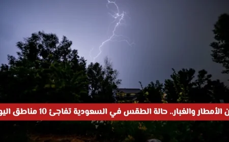 تحذير عاجل من الطقس: أمطار وغبار تجتاح 10 مناطق في السعودية اليوم