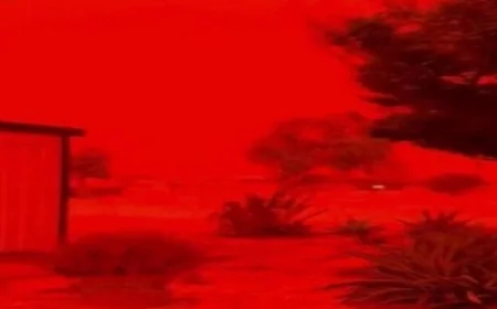 الأرصاد تكشف تأثير العاصفة الدموية على مصر وأجواء حمراء تسيطر على سماء البلاد