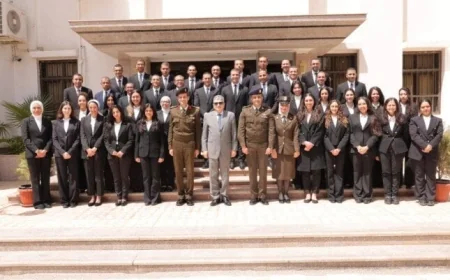 الفريق أسامة ربيع يستقبل وفد المُلحقين الدبلوماسيين ويتعرف على إنجازاتهم البارزة في الخارجية