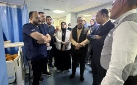 تفقد قيادات المؤسسة العلاجية تقدم الأعمال التطويرية في مستشفى الإصلاح الإسلامي