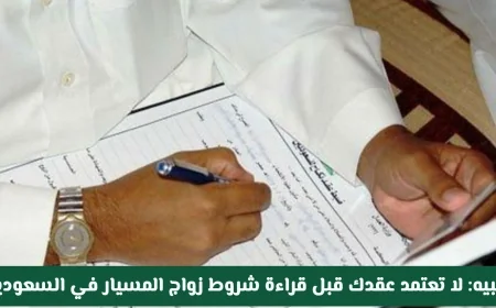 احذر: قراءة شروط زواج المسيار الجديد في السعودية أمر لا غنى عنه قبل إتمام العقد