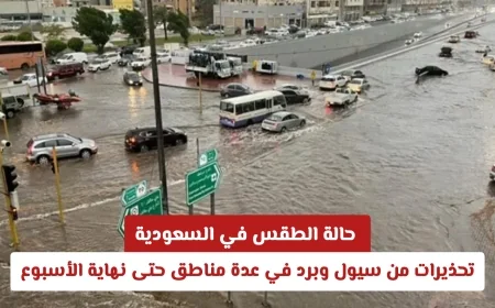 تحذيرات الطقس في السعودية: سيول وبرد يهددان عدة مناطق حتى نهاية الأسبوع