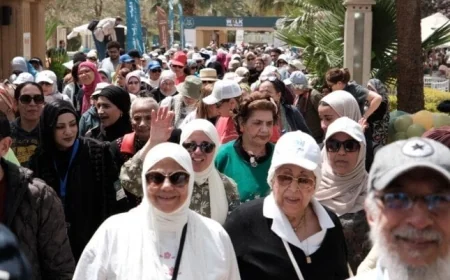 بدء فعاليات النسخة الثالثة من رالي المشي لكبار السن الحركة بركة لتعزيز الصحة والنشاط