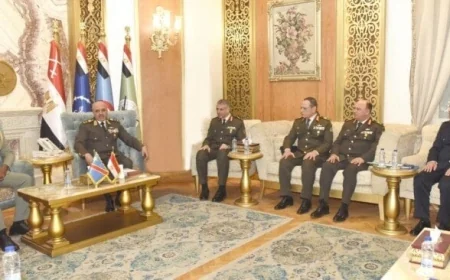 الفريق أحمد خليفة يجتمع مع رئيس هيئة الأركان العامة في الكونغو الديمقراطية لتعزيز التعاون العسكري