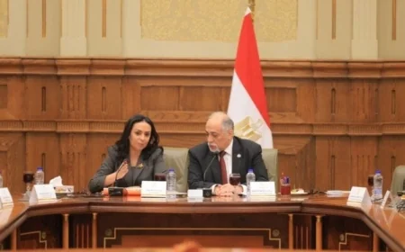 مايا مرسي تسلط الضوء على جهود الهلال الأحمر المصري خلال اجتماع تضامن الشيوخ