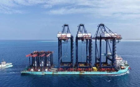 وزير النقل يكشف عن وصول 9 أوناش جديدة لتعزيز تطوير محطة سفاجا 2 متعددة الأغراض