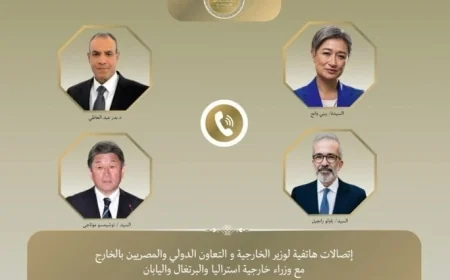 وزراء خارجية أستراليا واليابان والبرتغال يشيدون بمساهمة مصر في خفض التوترات في الشرق الأوسط