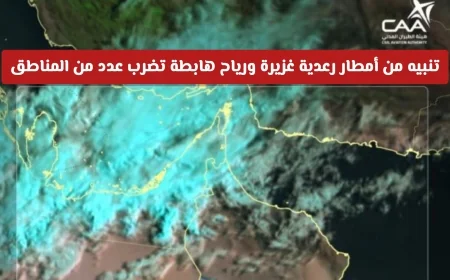 توقعات الطقس في سلطنة عمان: أمطار رعدية غزيرة ورياح هابطة تضرب هذه المناطق