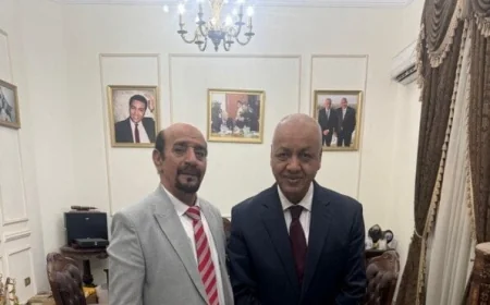 النائب اليمني سنان العجي يؤكد خلال لقائه بمصطفى بكري التزام مصر بالأمن القومي العربي