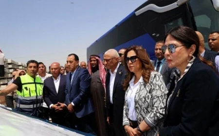 رئيس الوزراء يستعرض سير العمل في مشروع سكة حديد بئر العبد العريش رأس النقب