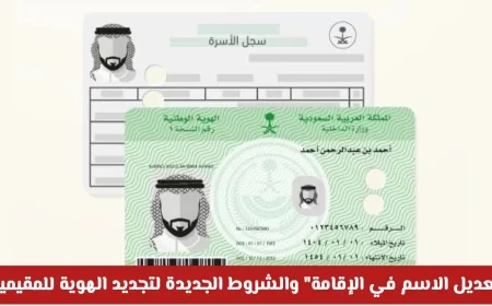 كيفية تعديل الاسم في الإقامة وشروط تجديد الهوية للمقيمين لعام 2026
