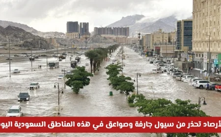 تحذير عاجل: سيول جارفة وصواعق مرتقبة تضرب مناطق سعودية اليوم
