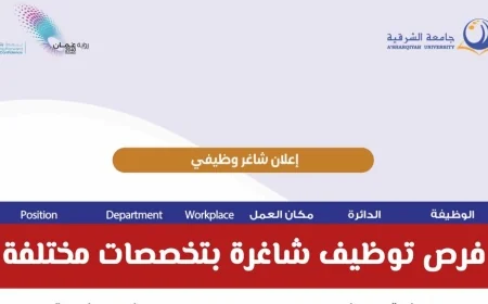 دليلك الشامل لفرص التوظيف بجامعة الشرقية في سلطنة عمان وتفاصيل التقديم