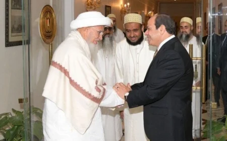 الرئيس السيسي يشيد بمساهمة البهرة في ترميم مساجد وأضرحة آل البيت