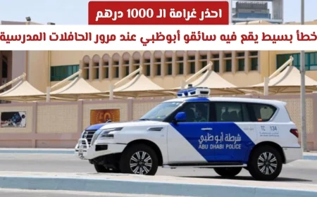 غرامة 1000 درهم بانتظارك: الخطأ الشائع بين سائقي أبوظبي عند مرور حافلات المدارس