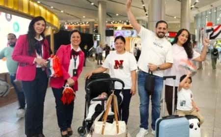 مطار القاهرة الدولي يرفع أعلام مصر احتفالاً بعيد تحرير سيناء مع الركاب