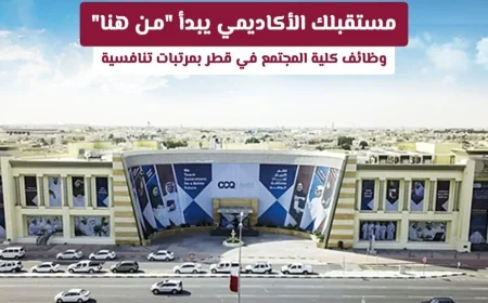 اكتشف فرص وظيفية مميزة في كلية المجتمع بقطر مع مرتبات تنافسية وابدأ مستقبلك الأكاديمي الآن