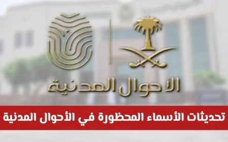 اكتشف التحديثات الجديدة لأسماء الممنوعة في الأحوال المدنية السعودية رسمياً