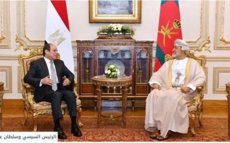 الرئيس السيسي وسلطان عمان يتناولان التحديات السياسية والاقتصادية في المنطقة ودورها المستقبلي