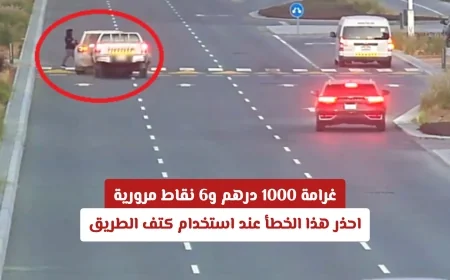 غرامة 1000 درهم و6 نقاط مرورية تنتظرك إذا ارتكبت هذا الخطأ أثناء استخدام كتف الطريق