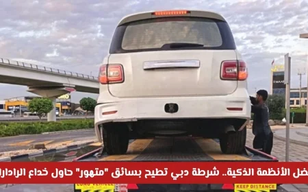 شرطة دبي تستخدم الأنظمة الذكية للإيقاع بسائق متهور حاول خداع الرادارات – تعرف على العقوبة