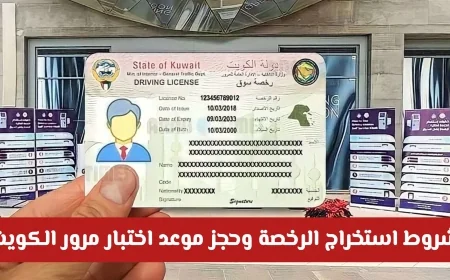 كيفية استخراج الرخصة وحجز موعد لاختبار المرور في الكويت للمواطنين والمقيمين
