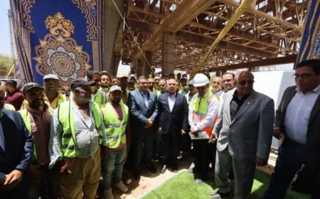 وزير النقل يفتتح التشغيل التجريبي للمرحلة الأولى من محور الفشن التنموي في بني سويف مع صور حصرية