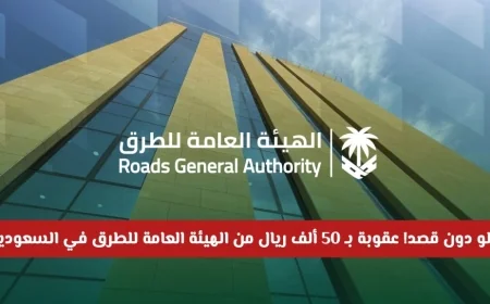 تعرف على عقوبة الـ 50 ألف ريال من هيئة الطرق السعودية حتى دون قصد وتجنبها الآن