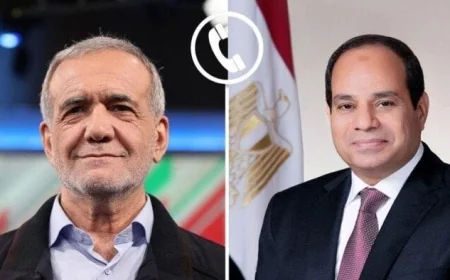 الرئيس السيسي ونظيره الإيراني يبحثان تعزيز المفاوضات بين واشنطن وطهران واستقرار المنطقة