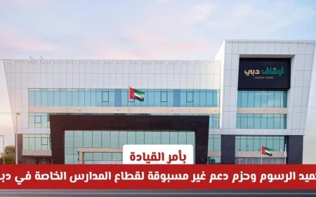 توجيهات القيادة: تجميد الرسوم وحزم دعم تاريخية للمدارس الخاصة في دبي