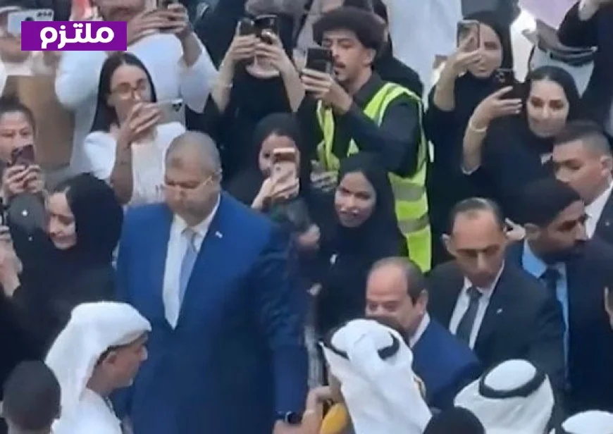 مظاهرة حاشدة في الإمارات تأييداً للرئيس السيسي خلال زيارته مع الشيخ محمد بن زايد فيديو