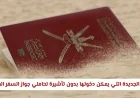 جواز السفر العماني يفتح أبواب العالم: تأشيرة عند الوصول أو إعفاء كامل في وجهات مميزة