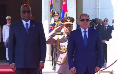 الرئيس السيسي يستقبل رئيس الكونغو الديمقراطية في قصر الاتحادية لتعزيز التعاون الثنائي