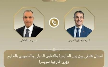 وزير الخارجية المصري يعلن دعم مصر للمفاوضات الأمريكية الإيرانية خلال لقائه بنظيره السويسري