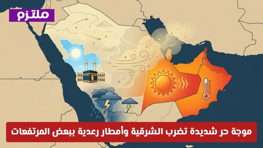 موجة حر شديدة تجتاح الشرقية وأمطار رعدية تغمر المرتفعات في السعودية