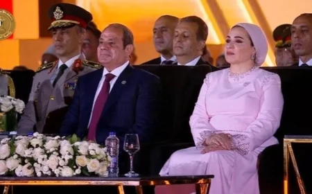 الرئيس السيسي يشارك في عرض الطائرات المسيرة خلال حفل افتتاح مقر القيادة الاستراتيجية